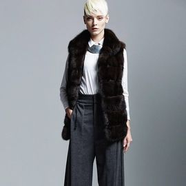 wholesale fashion high quality custom faux fur coat