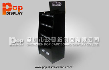 Black Cosmetic Display Stands ,  Durable Cardboard Displays With 4 Shelves