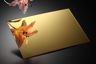 1mm Gold Mirror Acrylic Sheet Durable Decorative With 3M Sticker