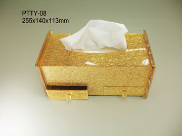 Shine Golden Acrylic Display Stands with Draws for Sheet Napkin