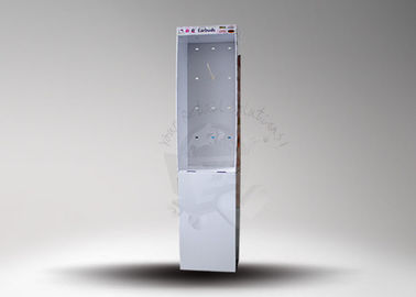 Customized Cardboard Floor Display Stand With Plastic Hooks and Removed Base,Paper Hanging Display Stands