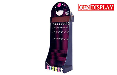 Floor Carton Cosmetics Display Stand Shelf Advertising With UV Coating