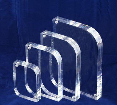 10mm / 15mm Clear Acrylic Photo Frames Desktop Stand OEM