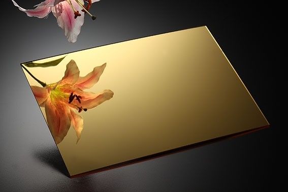 1mm Gold Mirror Acrylic Sheet Durable Decorative With 3M Sticker