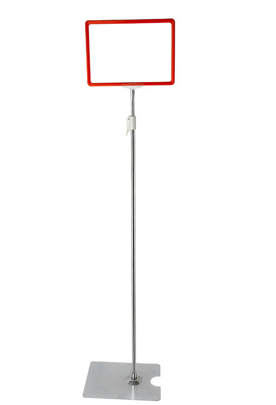 Custom Chrome-faced POS Sign Holder , POP Poster Display For Promotion Card