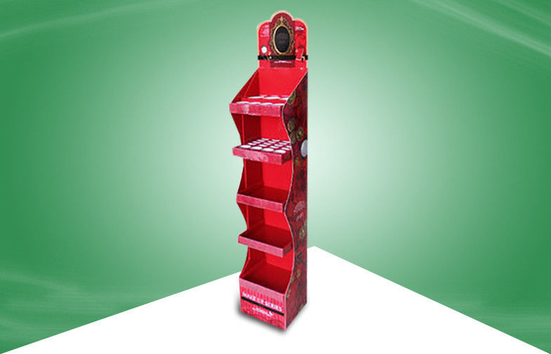 Cosmatics Cardboard Free Standing Display Unit With Five Shelf Promoting Diferent Items & Size