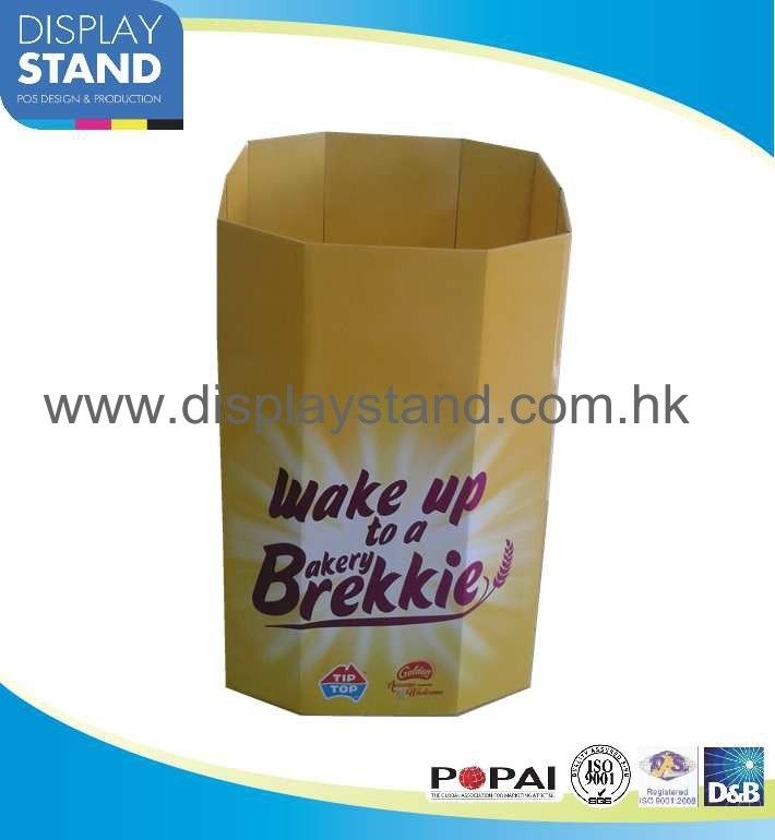 Free Cardboard Floor Display Stands with For Foods Supporting 45kgs