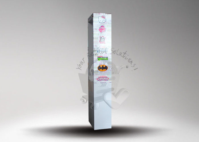 Customized Cardboard Floor Display Stand With Plastic Hooks and Removed Base,Paper Hanging Display Stands