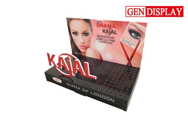 Corrugated Cardboard Cosmetic Display Stands , Pos Eyeliner Counter Displays