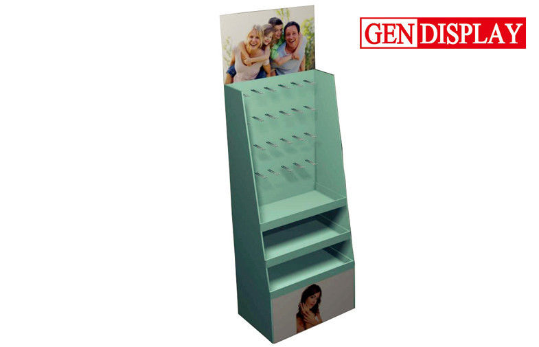 Store Corrugated Cosmetic Display Stands Retail For Hanging Items